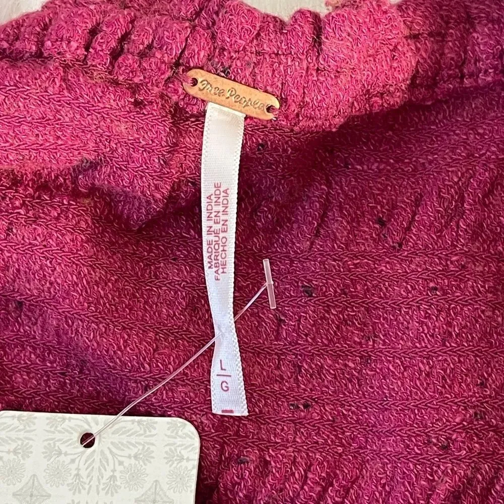 Free People‎ NWT Maggie Rose Hypnotic Embroidered Top Sz L